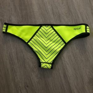 Rip Curl Neon Yellow Medium Bikini Bottom Cheeky